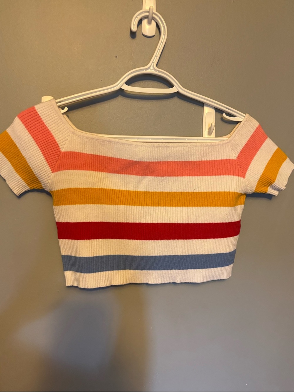 Colourful Striped Crop Top